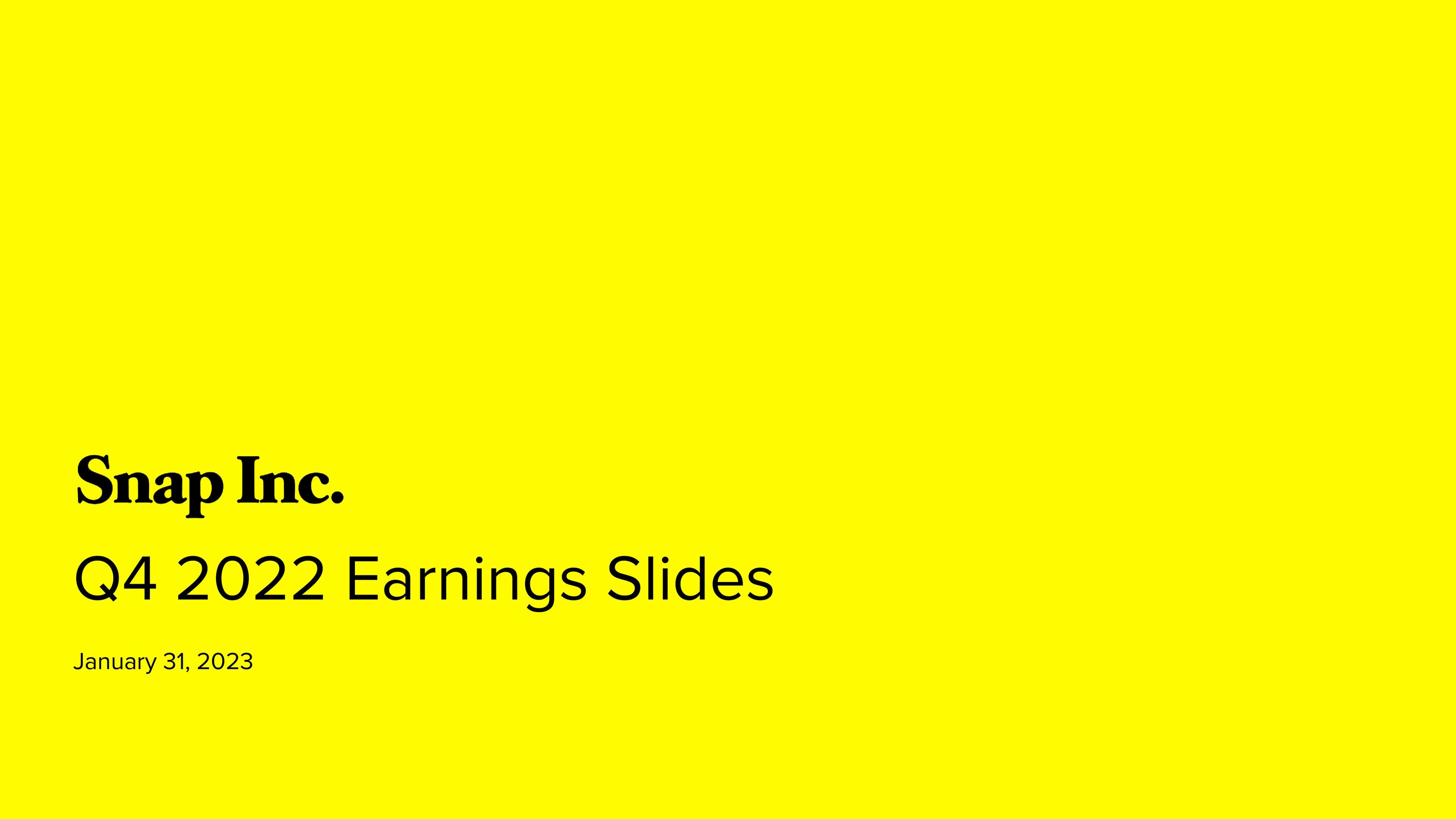 Snap Inc Results Presentation Deck image