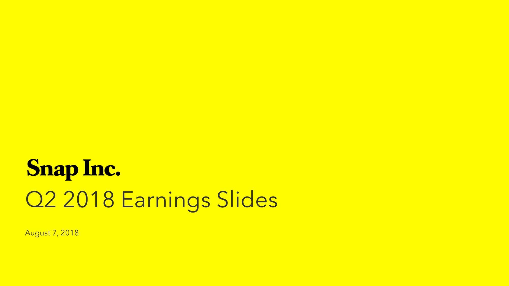 Snap Inc Results Presentation Deck image