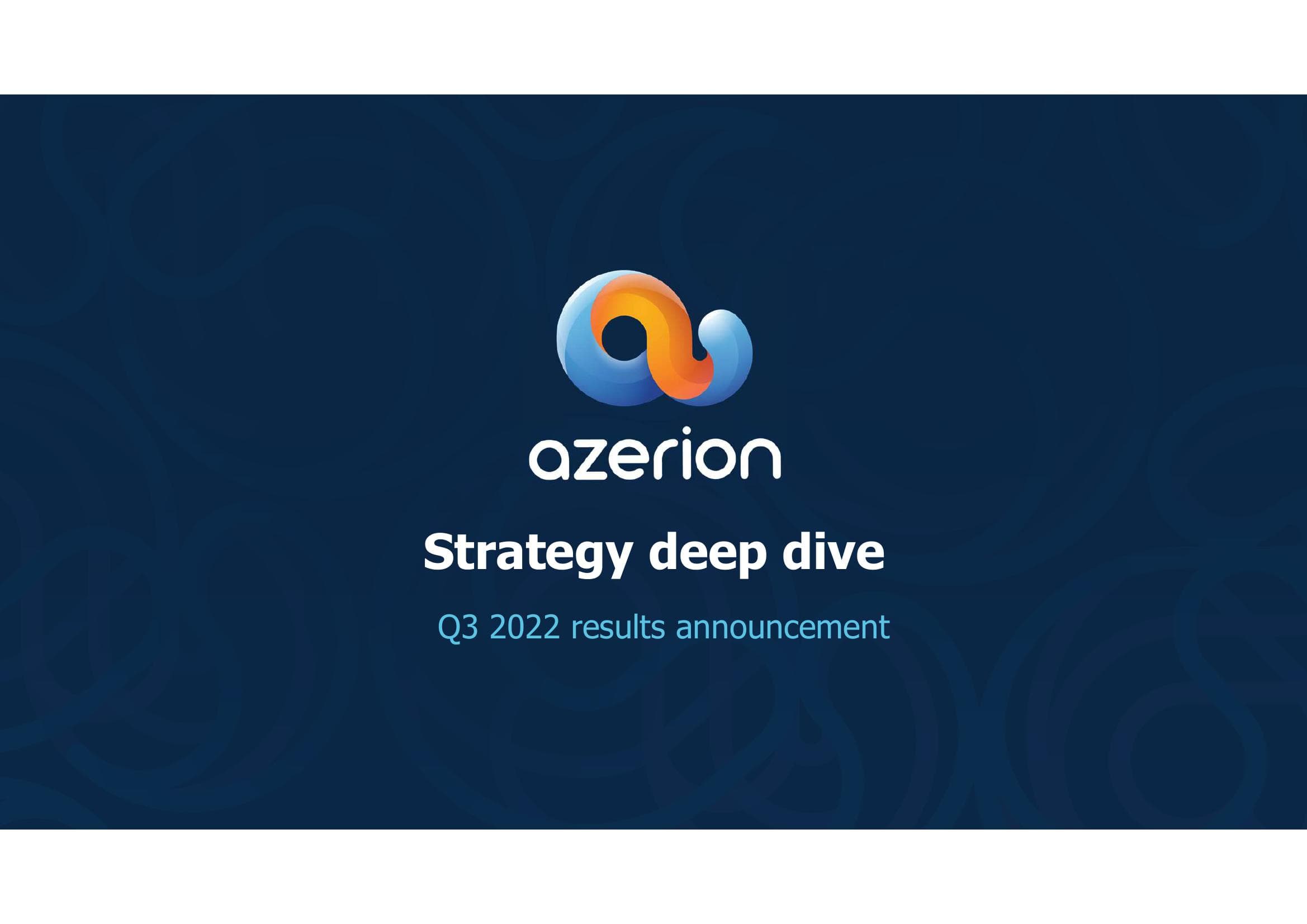 Azerion Investor Day Presentation Deck image