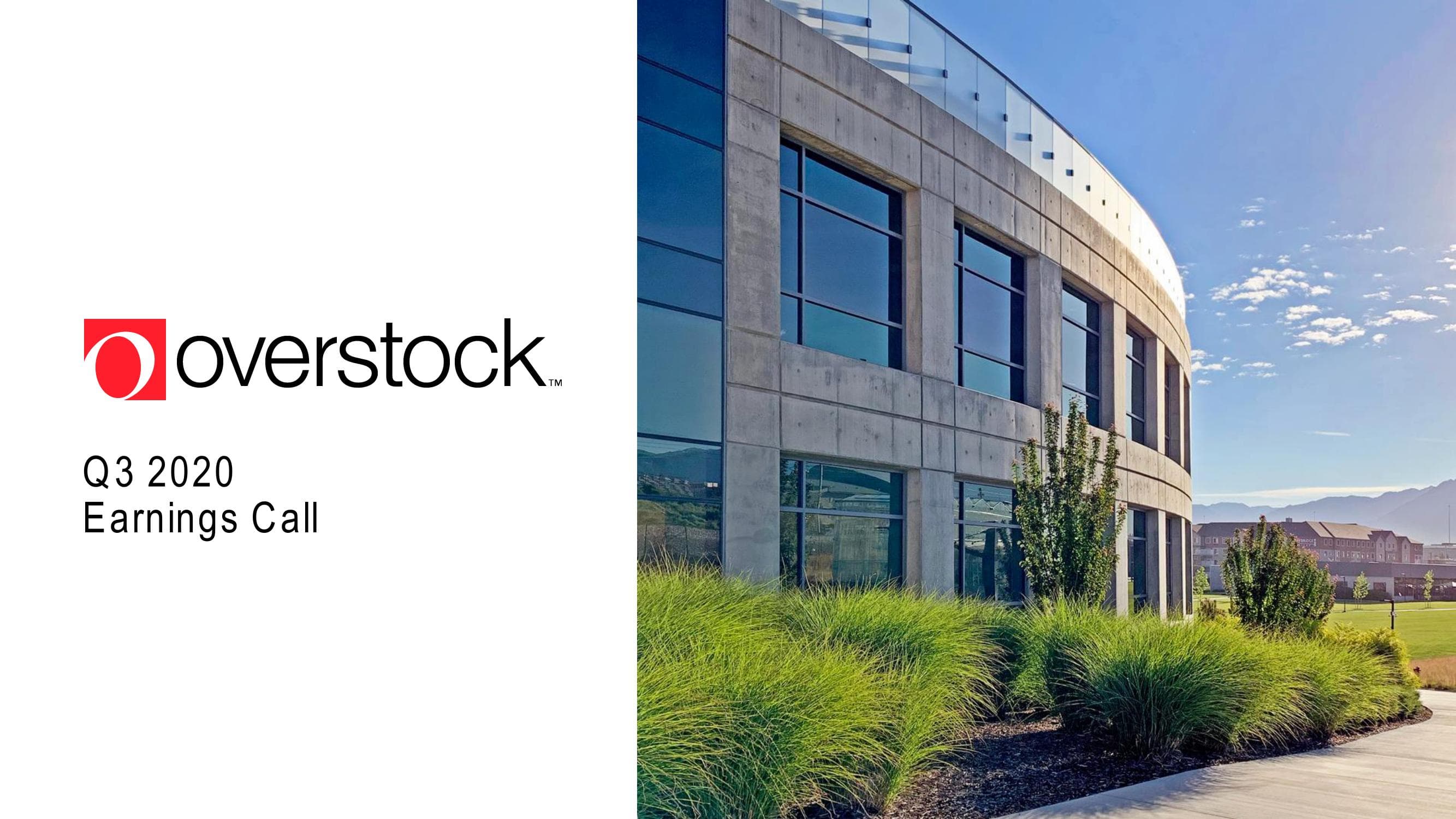 Overstock Results Presentation Deck image