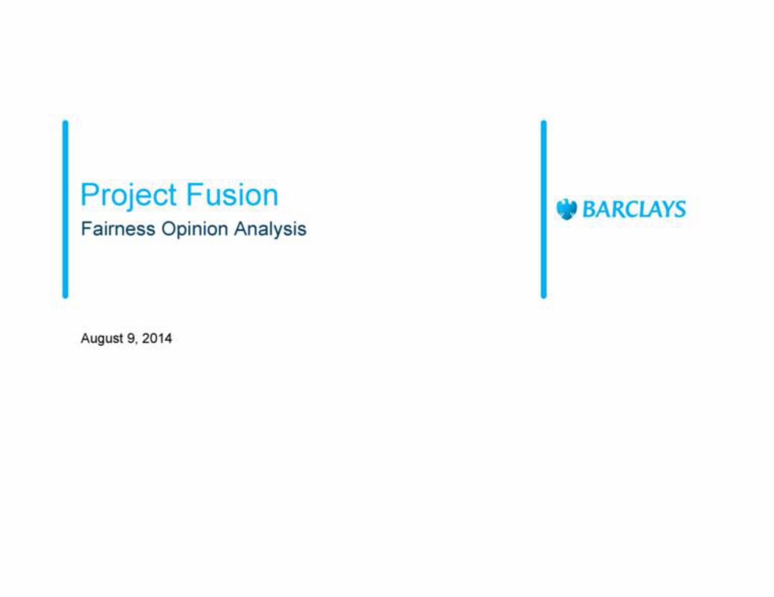 Barclays Investment Banking Pitch Book image