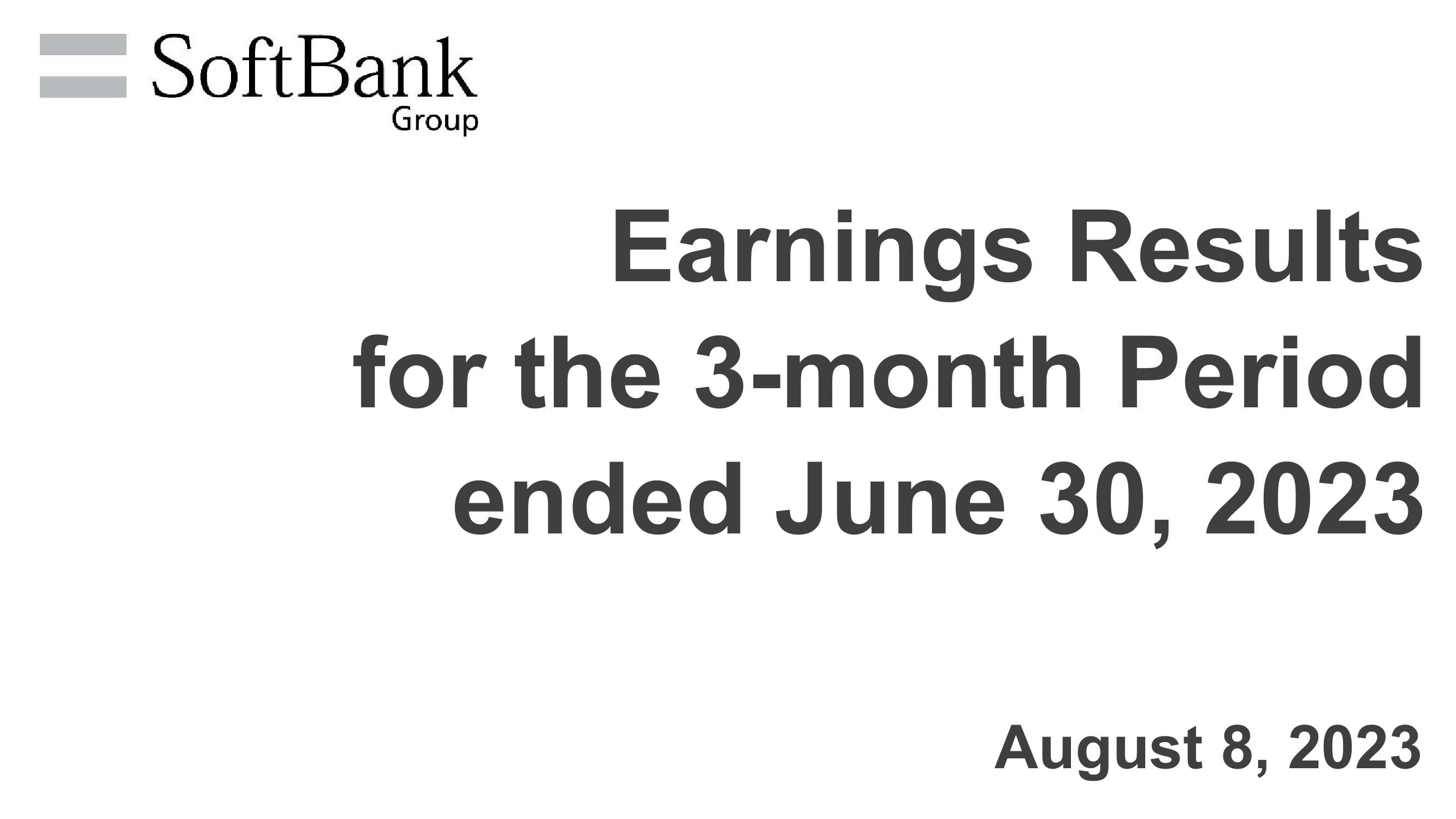 SoftBank Results Presentation Deck image