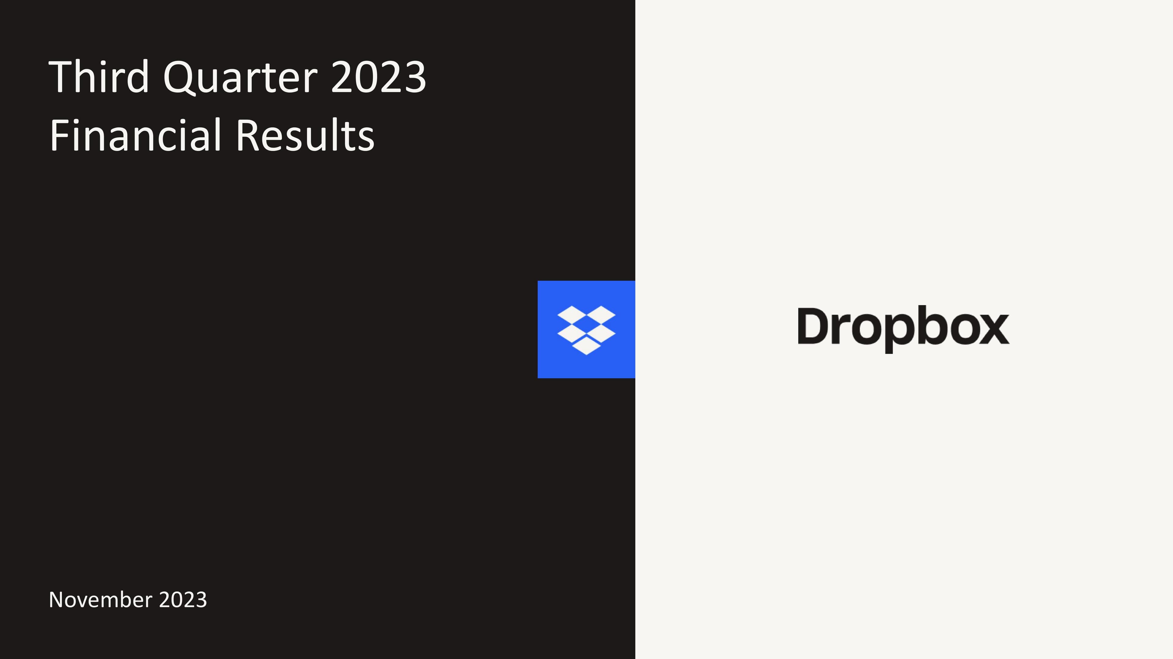 Dropbox Results Presentation Deck image