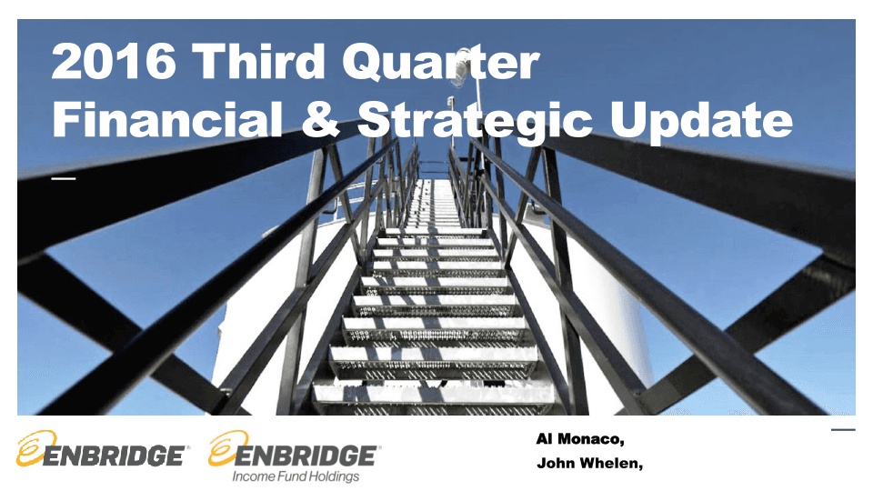 2016 Third Quarter Financial & Strategic Update image