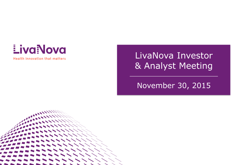 LivaNova Investor & Analyst Meeting image