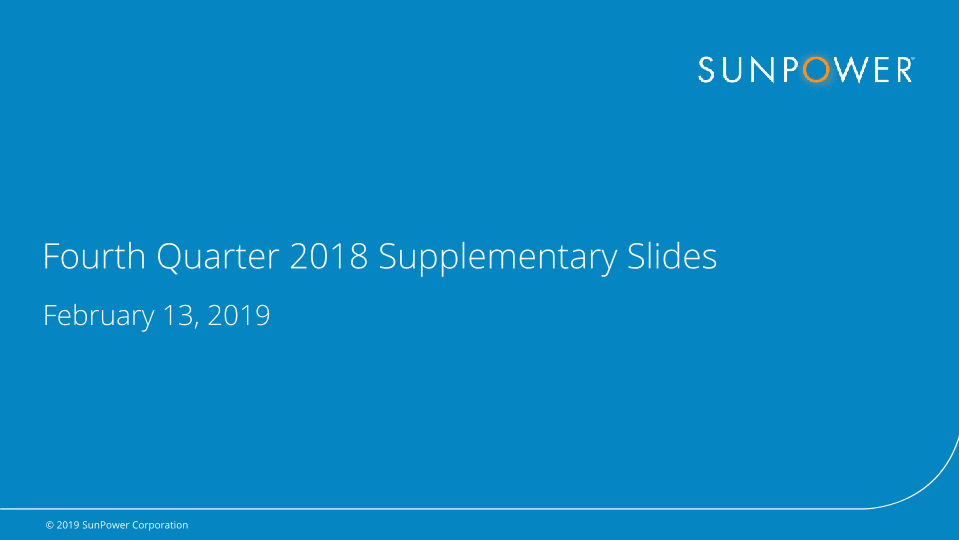 Fourth Quarter 2018 Supplementary Slides  image