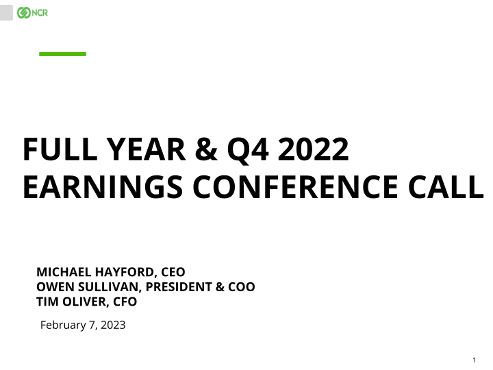 Full Year & Q4 2022 Earnings Conference Call image