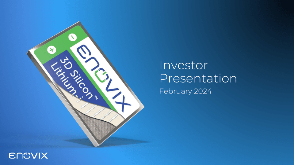 Enovix Investor Presentation image