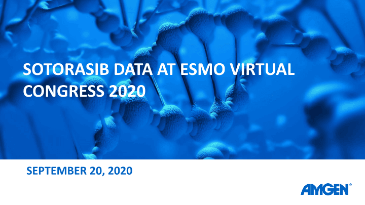 Amgen Sotorasib Data at Esmo Virtual Congress 2020 image