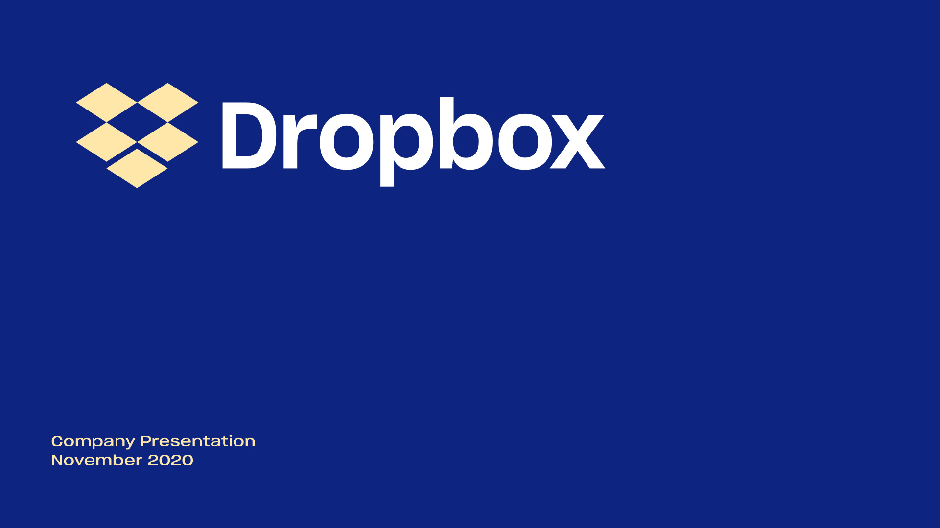 Dropbox Company Presentation image