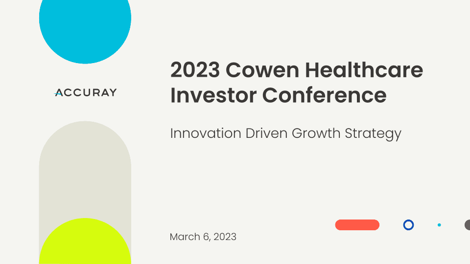 2023 Cowen Healthcare Investor Conference Innovation Driven Growth Strategy image