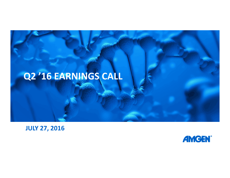 Q2 ’16 Earnings Call image