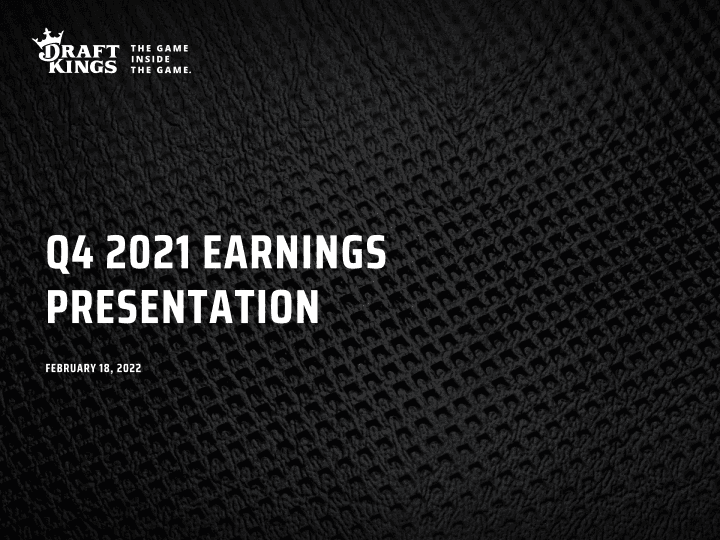 Draftkings Q4 2021 Earnings Presentation image