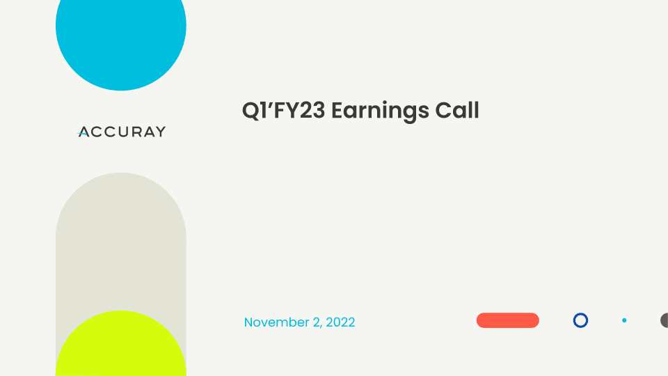 Accuray Q1’fy23 Earnings Call image