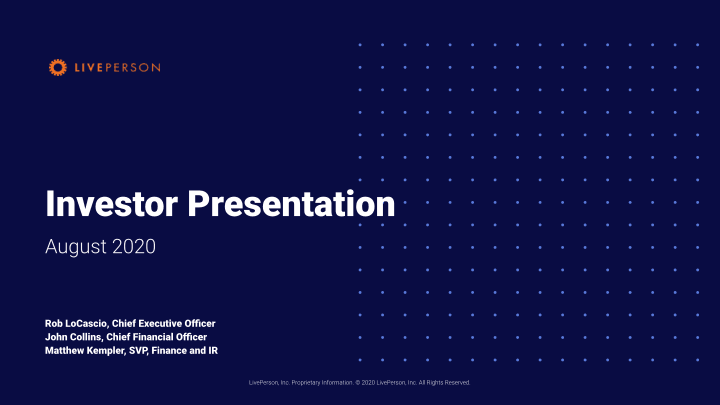 Liveperson Investor Presentation  image