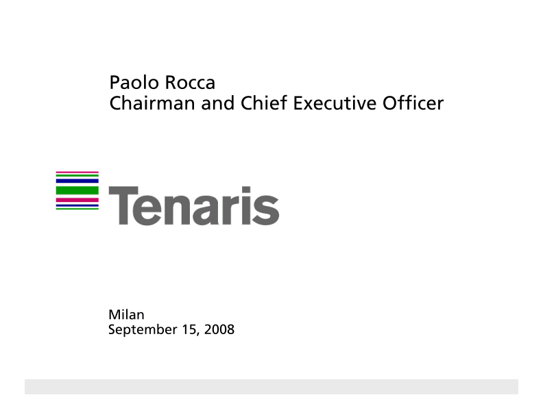 Tenaris Company Presentation image